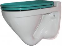 Унитаз Sanita Luxe Attica Luxe Color Sea ATCSLWH0112 Белый с зеленым сиденьем Микролифт