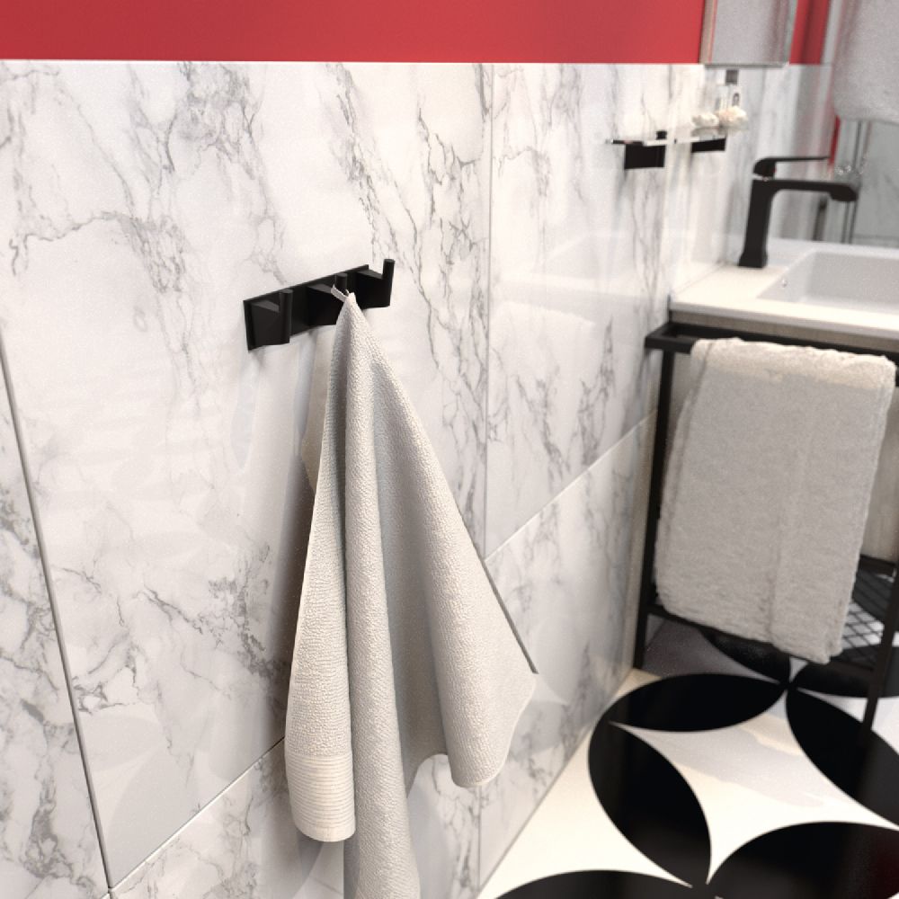 Планка с тремя крючками FIXSEN TREND FX-97805-3, черный