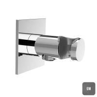 Almar ROUND Душевое подключение с держателем круглое, квадр. отражатель, Gun Metal Brushed PVD Almar ROUND Душевое подключение с держателем круглое, квадр. отражатель, Gun Metal Brushed PVD