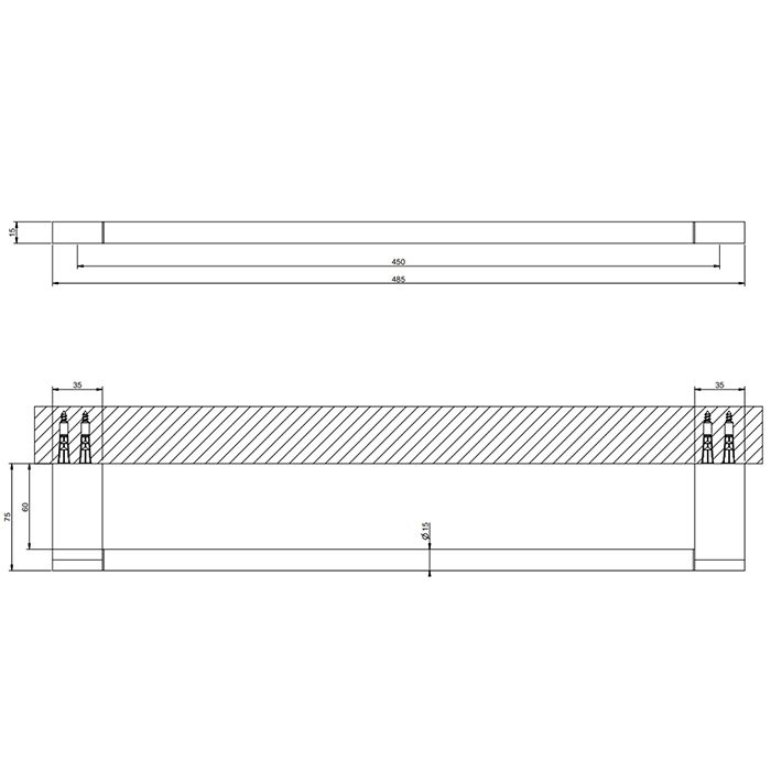 GESSI Origini Полотенцедержатель, 45 см, цвет Black XL