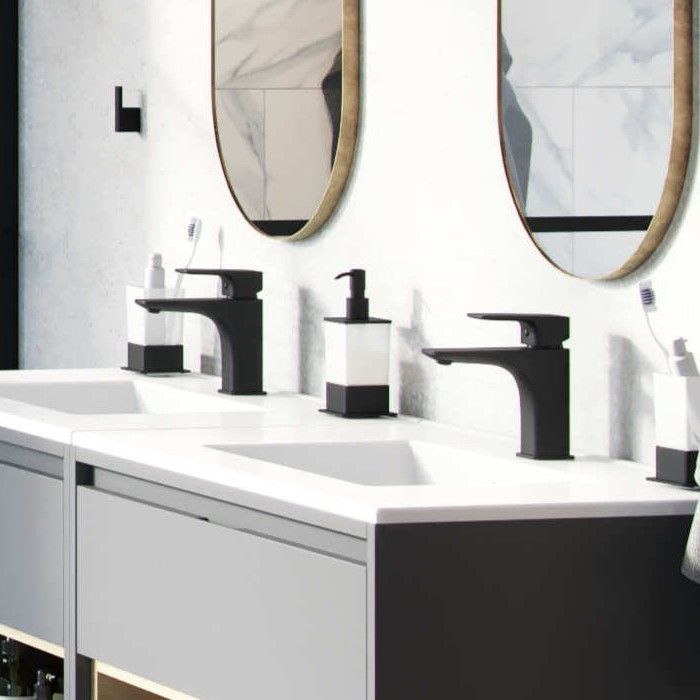 Смеситель для умывальника EXCELLENT Keria AREX.2001BL (черный мат)