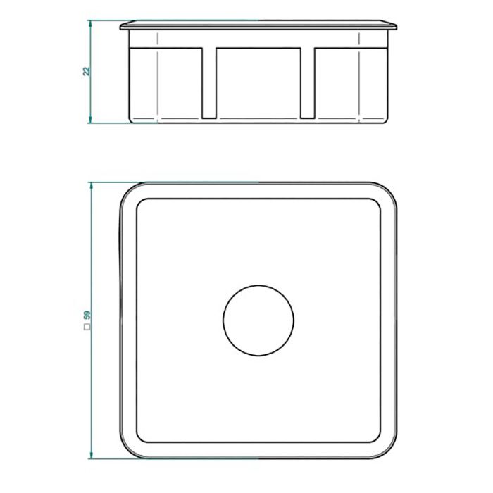 THG ITHAQUE DECOR OR Керамическая коробка для таблеток, декор золото, цвет белый, артикул A7A-A02-4617