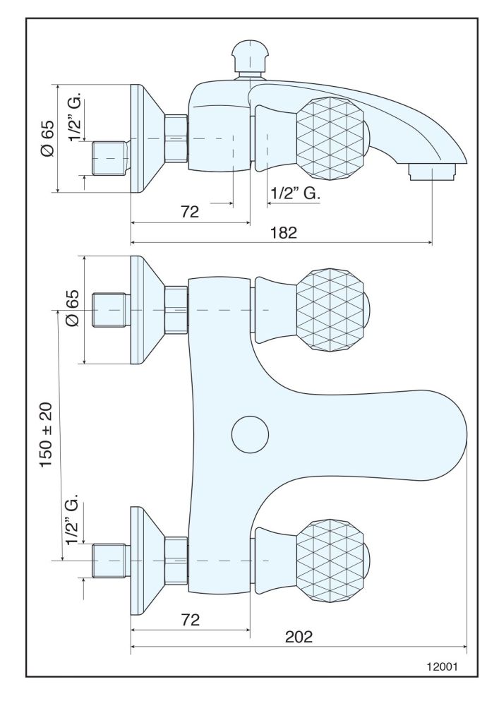 Смеситель Deco Cristall с ручным душем для ванной, цвет золото