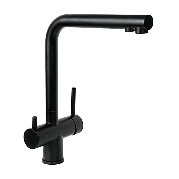 Смеситель для кухни с подключением фильтра для воды Славен СЛ-ОД-Д77, черный