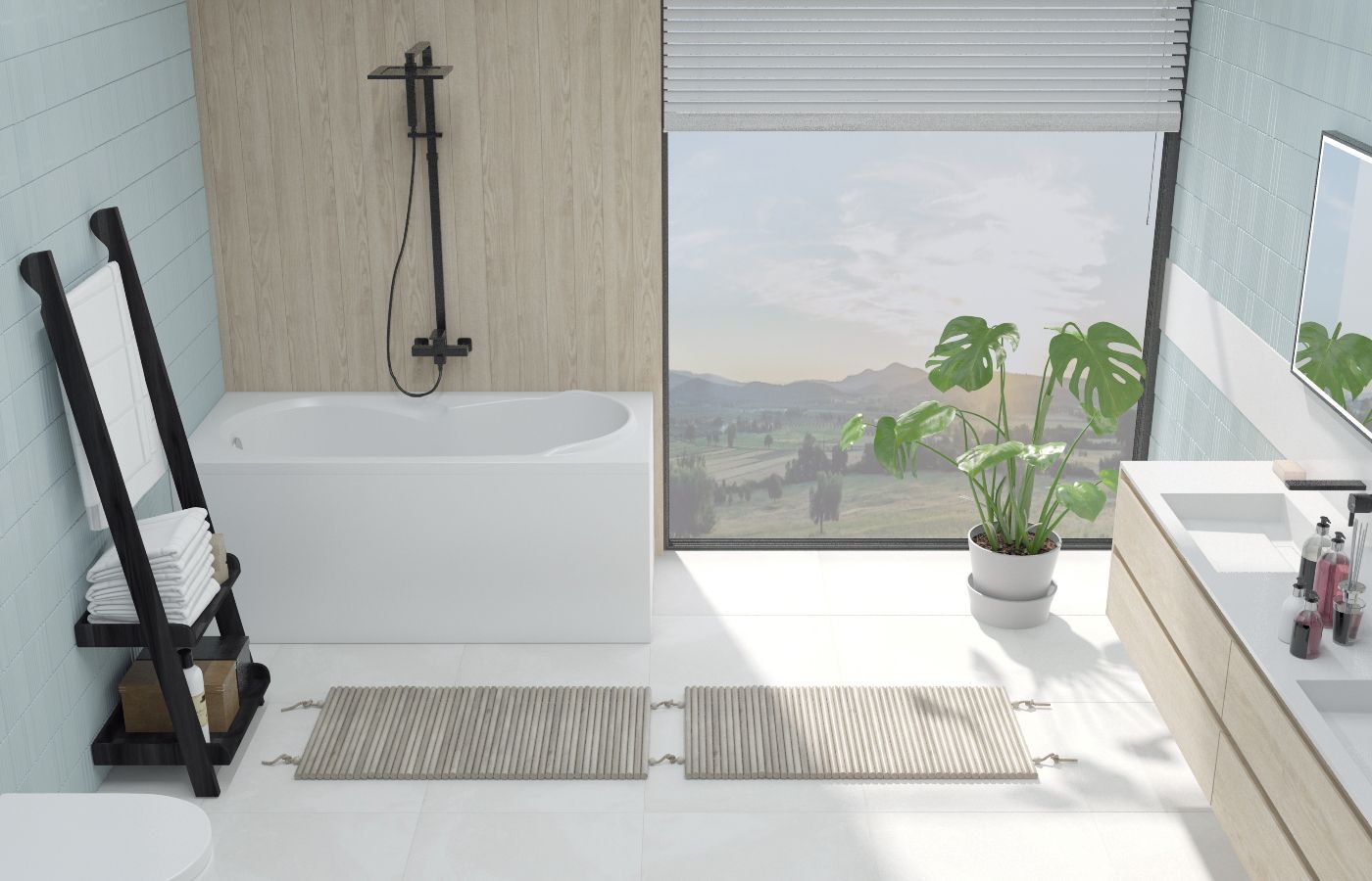 Комплект 2 в 1 Lavinia Boho Easter Pro S1-37060075, акриловая ванна 170x75 см, усиленный металлический каркас с монтажным набором