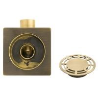 MIGLIORE Трап душевой, 120x120 mm., (выпуск угловой), бронза