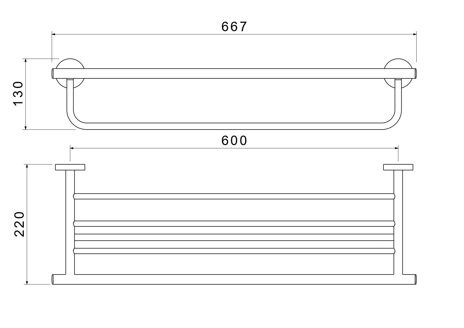 Полка для полотенец AQUATEK, матовый черный AQ4215MB ОБЕРОН Полка для полотенец AQUATEK, матовый черный AQ4215MB ОБЕРОН