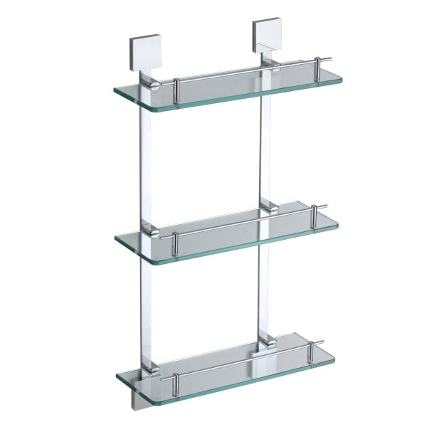 Полка стеклянная Savol S-06522A-3, хром