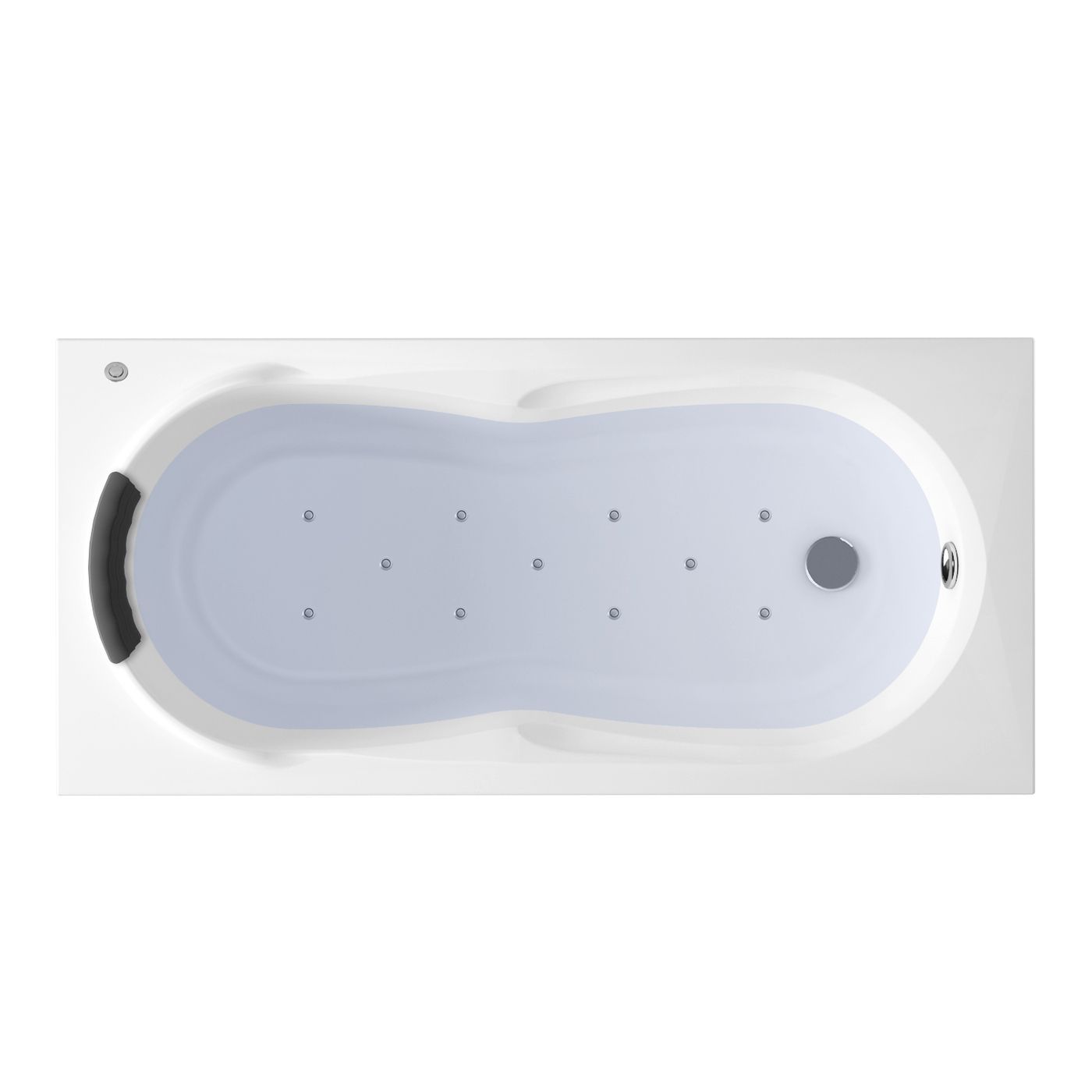 Аэромассажный комплект 4 в 1 Lavinia Boho Easter Pro 362090A0, акриловая ванна 150x70 см, каркас с монтажным набором, подголовник, аэромассаж