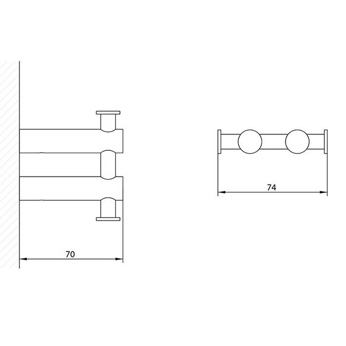 Bongio T Mix Крючок, 70х74 мм, цвет золото 24к. Bongio T Mix Крючок, 70х74 мм, цвет золото 24к.