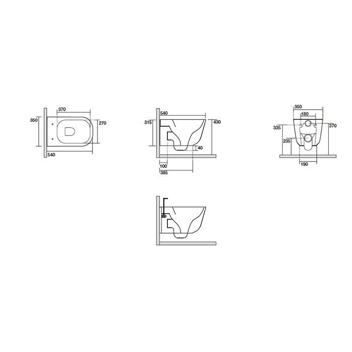 Kerasan Tribeca Унитаз подвесной 55см БЕЗОБОДКОВЫЙ, c креплением WB9N, цвет: Verde muschio