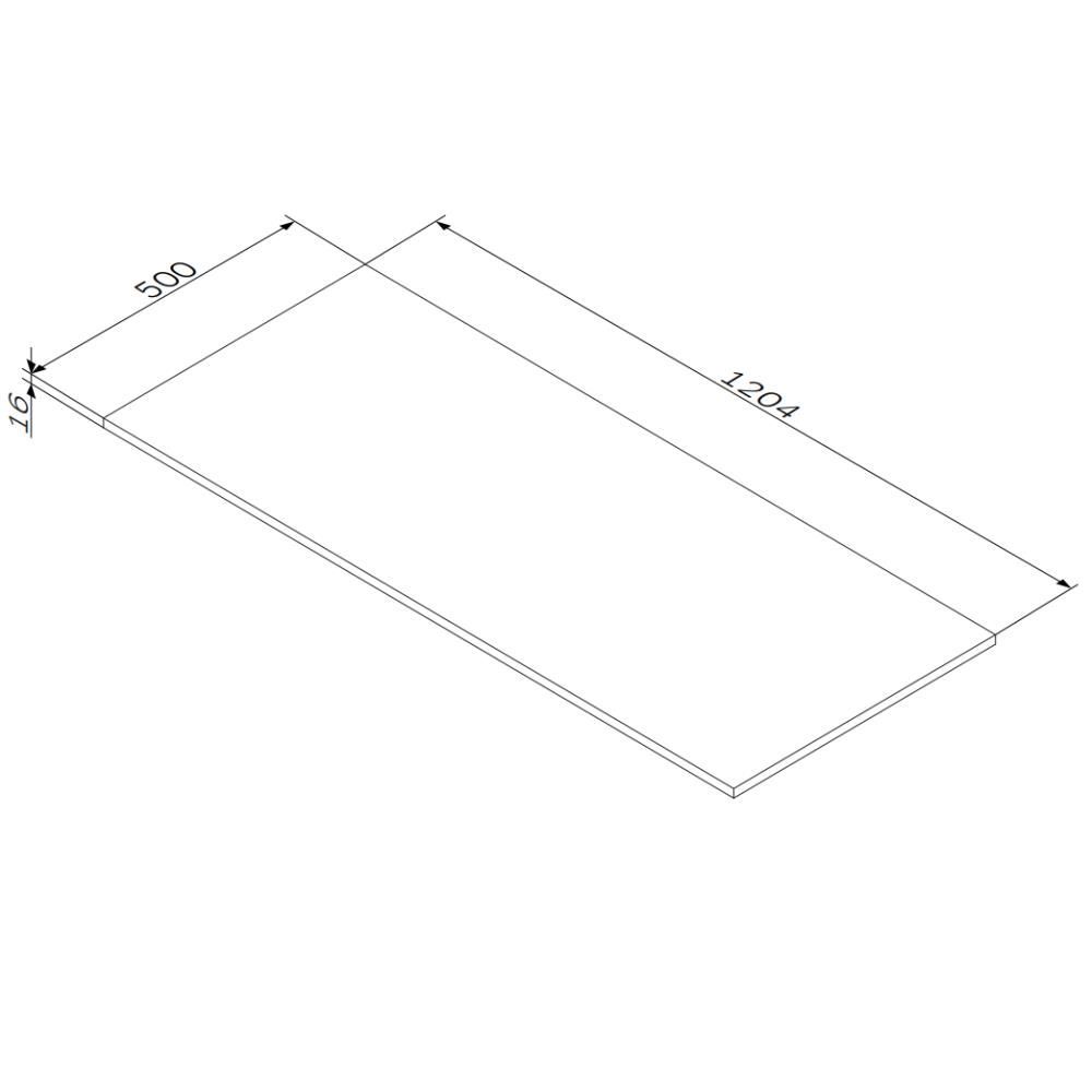 M8FST1201WG Func Столешница под накладную раковину, для тумбы 120 см, цвет белый глянец