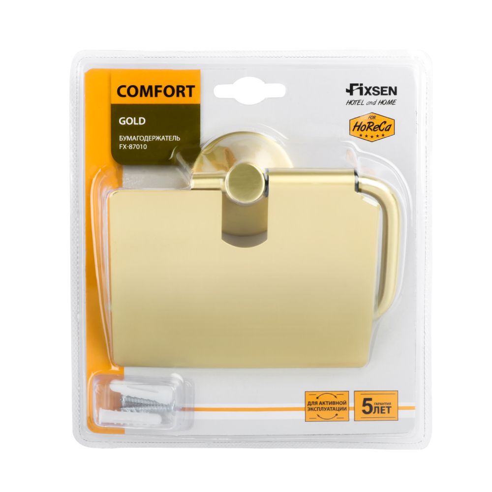 Держатель для туалетной бумаги FIXSEN COMFORT    GOLD FX-87010, золото матовое, артикул FX-87010