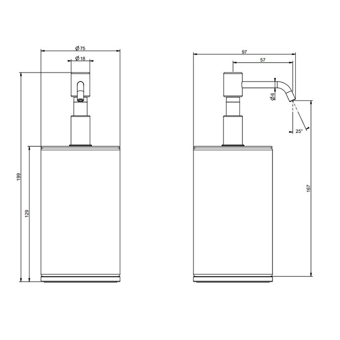 GESSI Tondo Дозатор для жидкого мыла настольный черный, цвет: Copper PVD