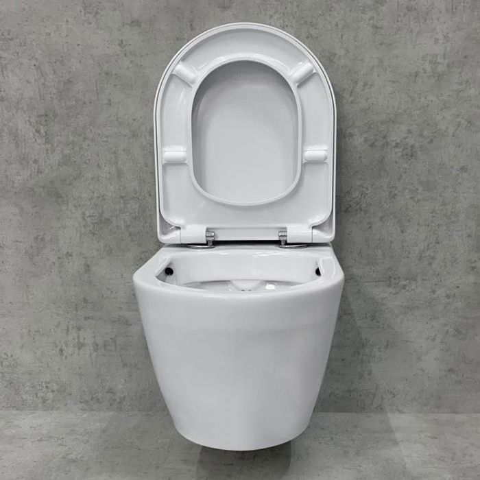Унитаз, Duravit, ME by Starck, безободковый (с открытым смывным краем), тип установки-подвесной, ширина, мм-370, глубина, мм-480, высота, мм-350, форма чаши-овальная, выпуск-горизонтальный, без декора, материал-керамика, сиденье-в комплект не входит (прио, артикул 2530090000