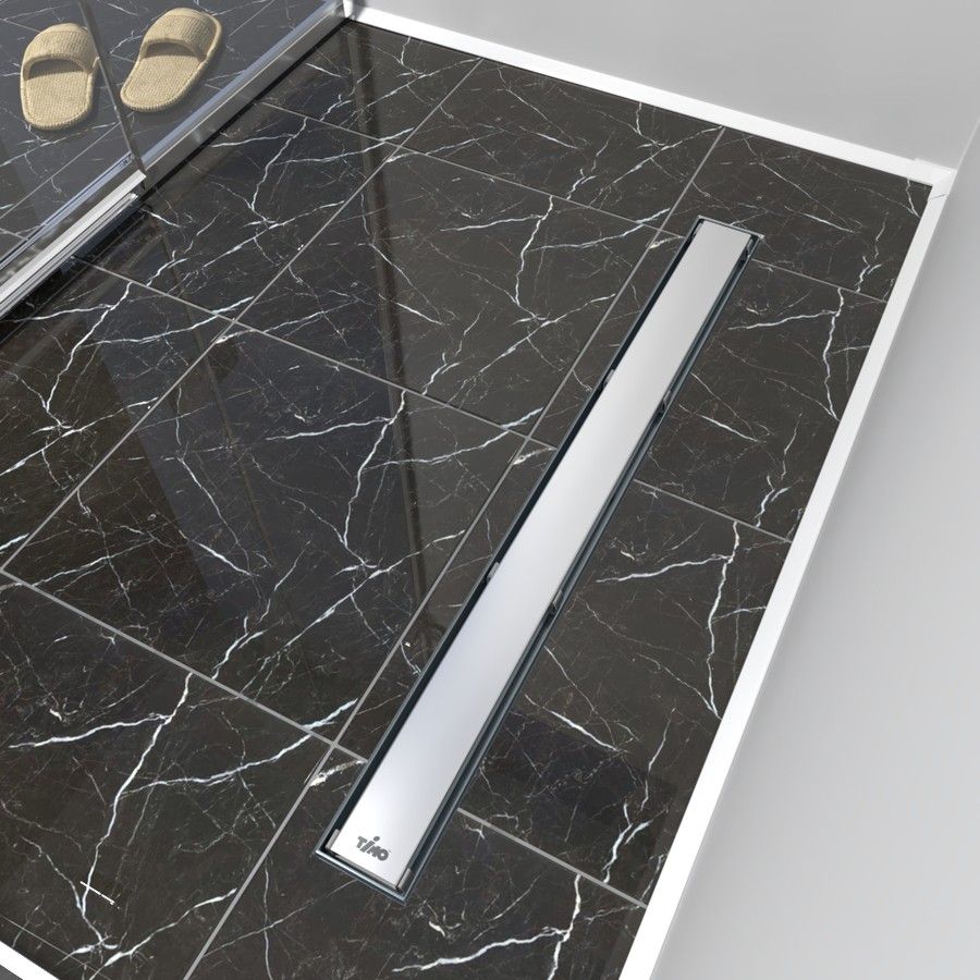 Душевой лоток (двухсторонняя решетка) TIMO Drain Protect DP20900-PG20900, сатин