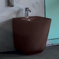 Kerasan Tribeca Биде напольное пристенное 55 см, с 1 отв под смеситель, c креплением WB5N, цвет: Borgogna matt