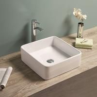 Раковина керамическая накладная AM-7050-D, цвет белый, 415х415х135