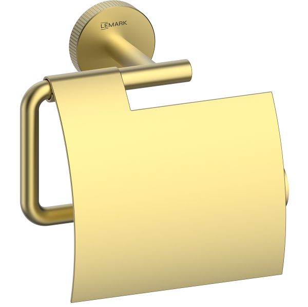Держатель для туалетной бумаги Lemark BELUGA, сталь, брашированное светлое золото (LMA-8023S2-BRLG)