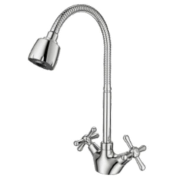 Смеситель для кухни с гибким изливом и режимом "душ" Prohanss P10.43, хром