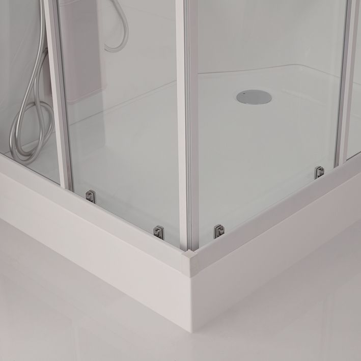 Душевая кабина SSWW WU102A L 120x85 с гидромассажем профиль Белый задние стенки Белые Душевая кабина SSWW WU102A L 120x85 с гидромассажем профиль Белый задние стенки Белые