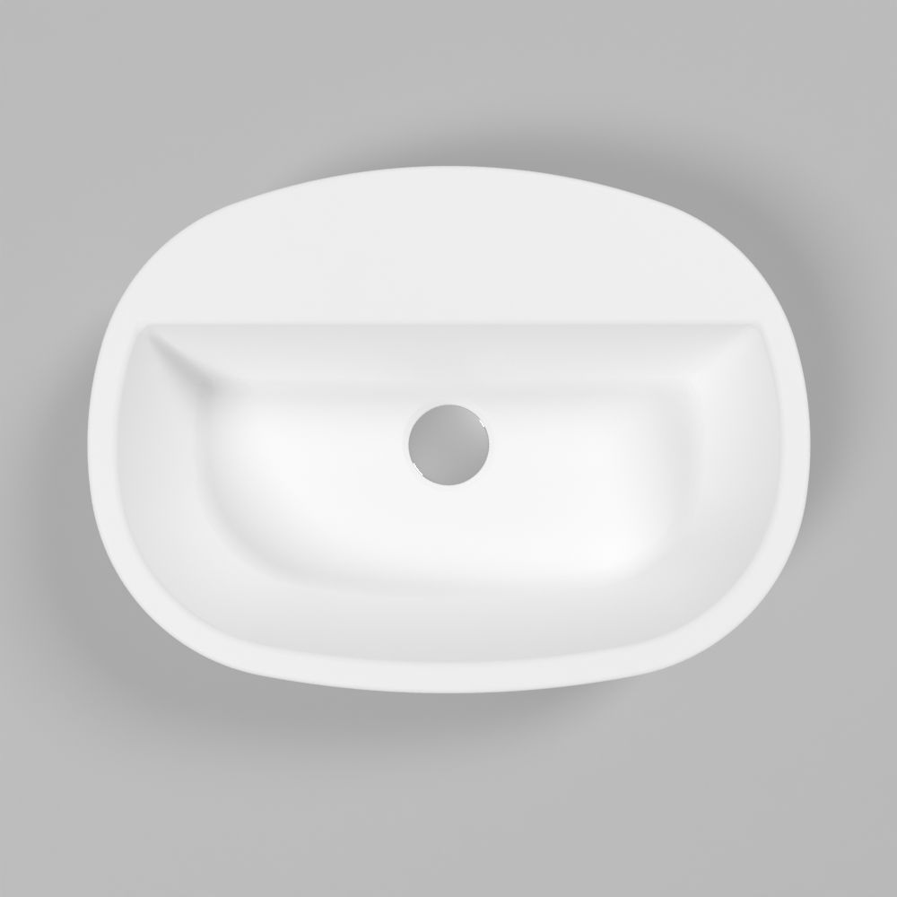 Умывальник WHITECROSS Obsidian B 50x35 (белый мат) иск. камень