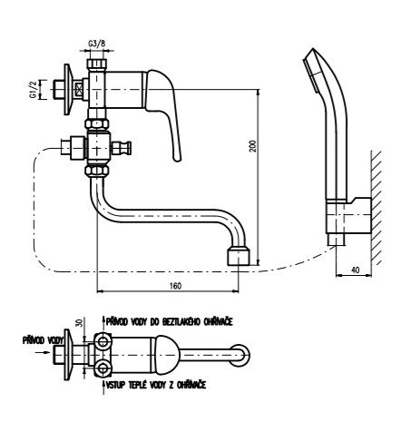 Смеситель для ванны Rav Slezak E056.1/1Z