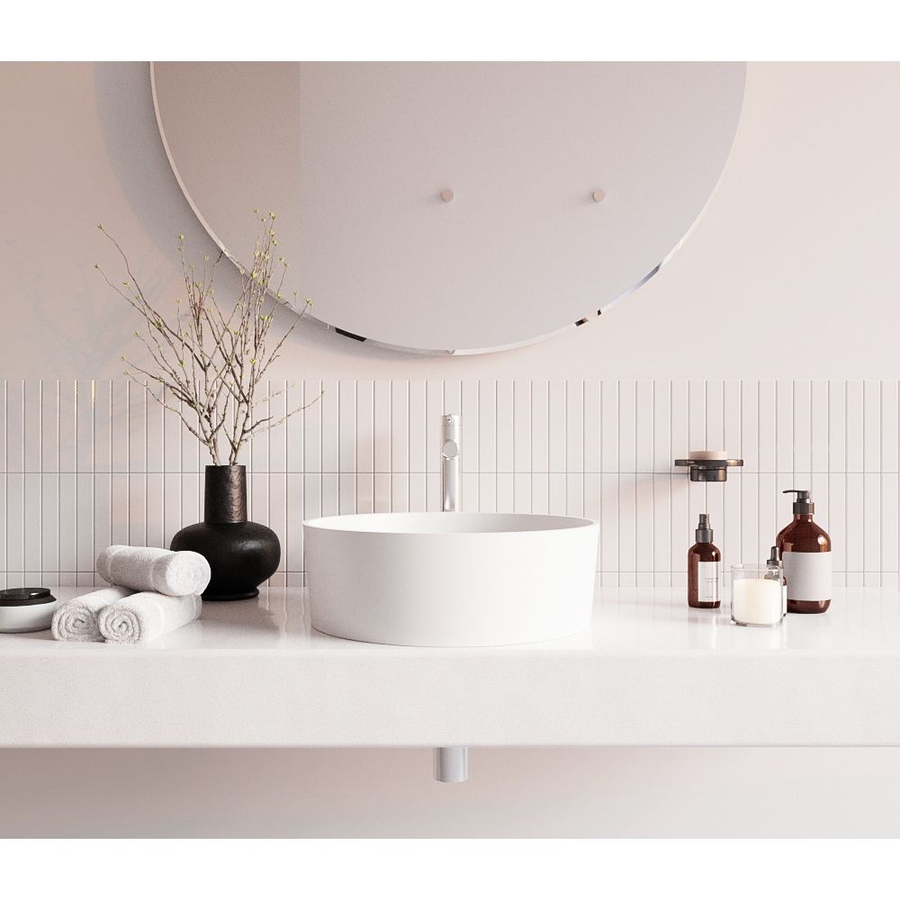 Умывальник WHITECROSS Agate D=40,5 (белый мат) иск. камень Умывальник WHITECROSS Agate D=40,5 (белый мат) иск. камень