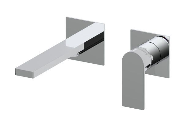 AQG Alpha Two, встраиваемый в стену однорычажный смеситель для раковины, цвет хром