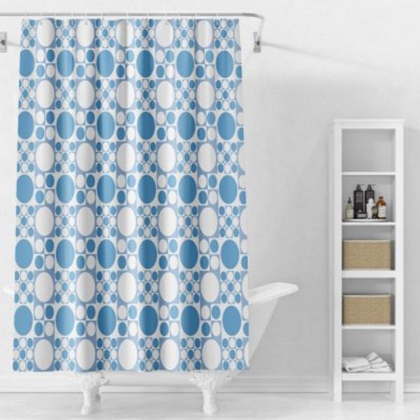 Штора для ванной комнаты Splenka S381.1806, голубой/белый