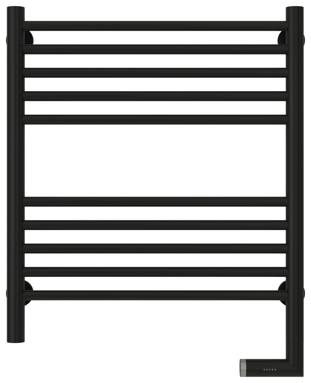 Полотенцесушитель электрический "БОГЕМА 2.0" прямая 600х500 / МЭМ правый (Матовый Чёрный)