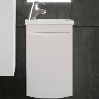 Тумба под раковину Бриклаер Вега 40 подвесная Белый глянец