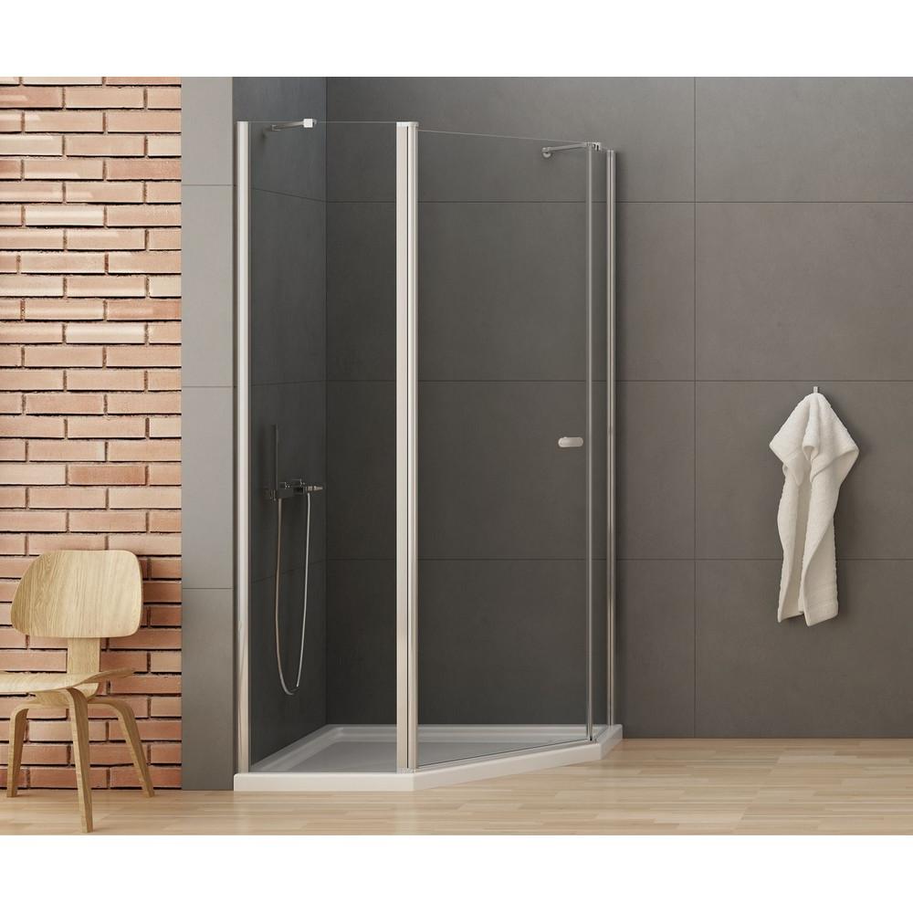 Душевое ограждение NEW TRENDY NEW SOLEO  100x80x195 K-0739 (хром)