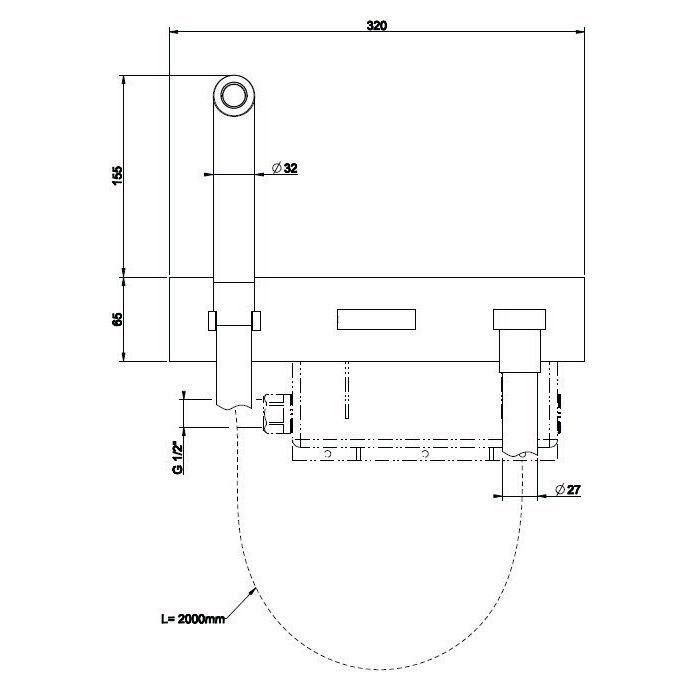 GESSI Встраиваемые части для Water Tube Kneipp, цвет хром