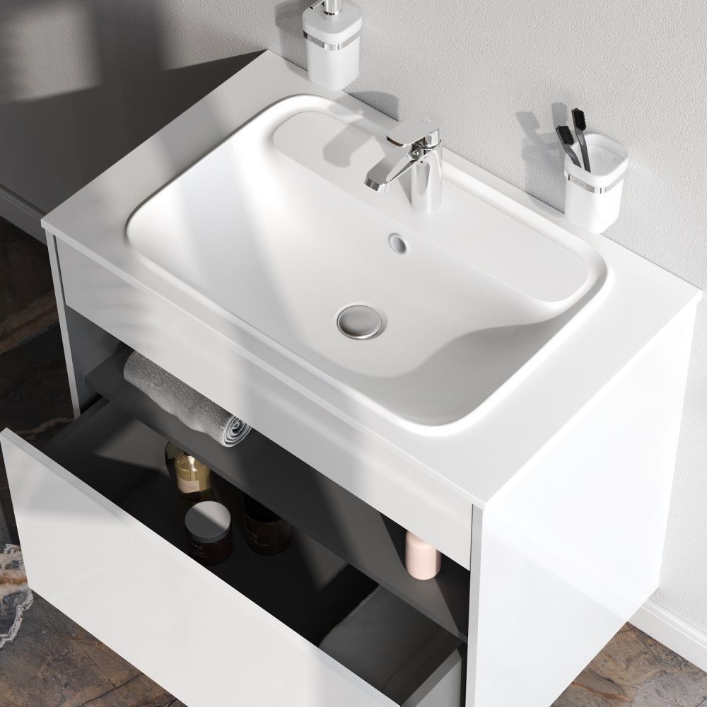 M8FFUX0801WG Func, База с нишей, 1 ящик (pull-out), 80 см, цвет белый глянец M8FFUX0801WG Func, База с нишей, 1 ящик (pull-out), 80 см, цвет белый глянец