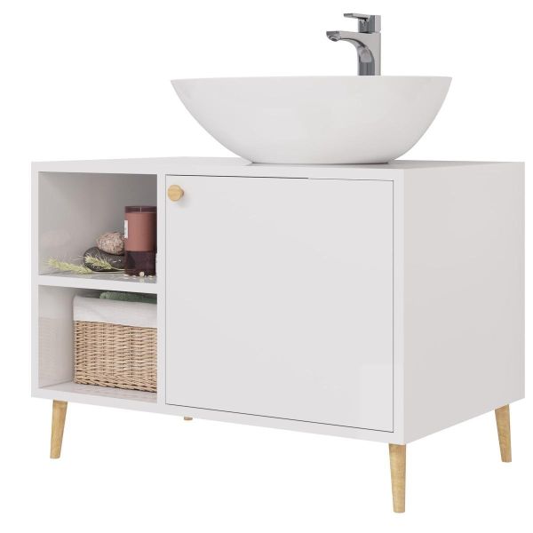 Тумба под раковину напольная Dreja Luno 80 см, белый