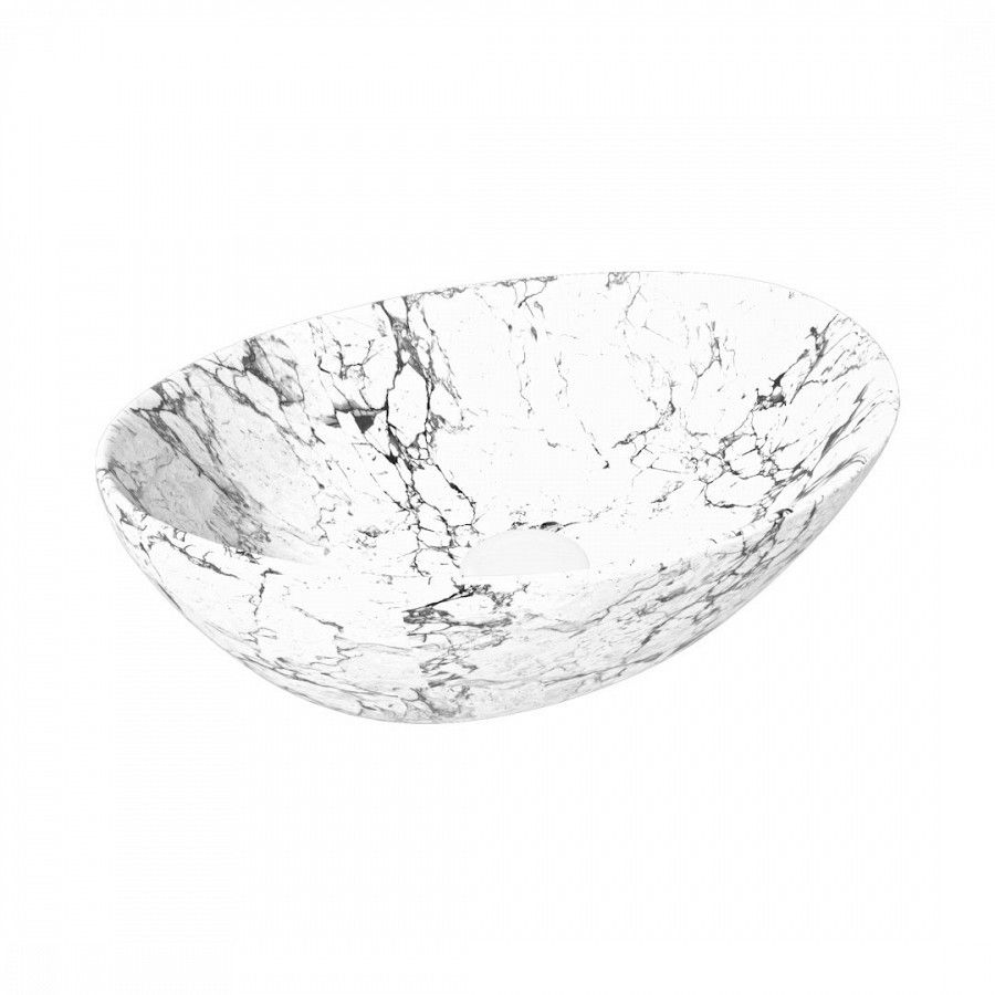 Раковина чаша Maretti EN13NS87-740MR, белый мрамор, артикул EN13NS87-740MR