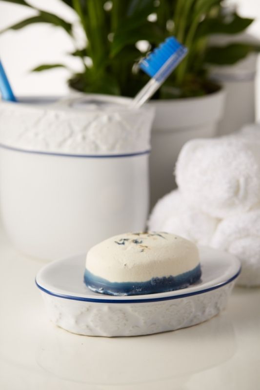 Мыльница Fora England FOR-GR036 Бело-синяя