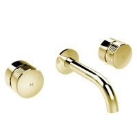 Fima Carlo Frattini Texture Collection Смеситель для раковины, настенный, излив: 20см., цвет: золото Fima Carlo Frattini Texture Collection Смеситель для раковины, настенный, излив: 20см., цвет: золото