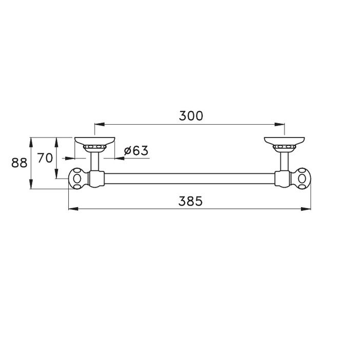 Stella Italica Полотенцедержатель настенный 30 см 602/30 цвет: хром Stella Italica Полотенцедержатель настенный 30 см 602/30 цвет: хром