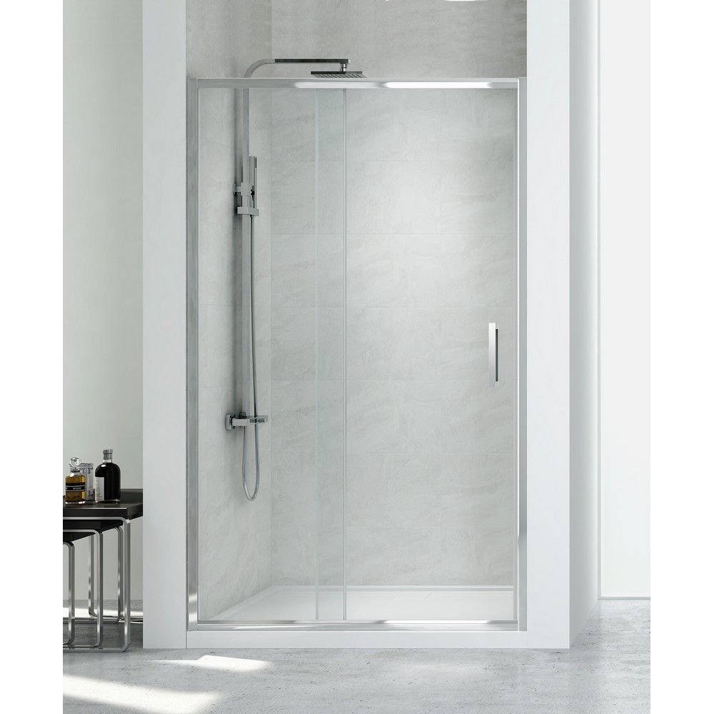 Дверь в нишу NEW TRENDY NEW CORRINA 100x195 D-0089A (хром)