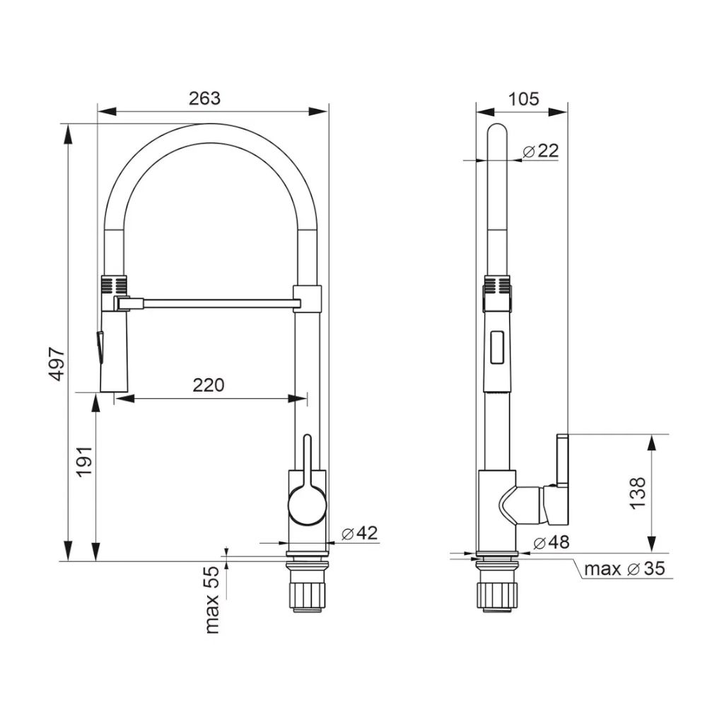 Cмеситель ULGRAN Quartz UQ-024-10, песок