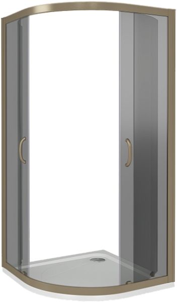 Душевой уголок Good Door Jazze R-100-B-BR 100x100 профиль Бронза стекло тонированное