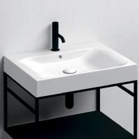 KERASAN CENTO Раковина 500х450 мм., с 1 отверстием для смесителя, с переливом, цвет белый матовый