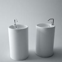 SIMAS Top e lavabi d'arredo Раковина напольная цилиндрическая 51х83,5см с 1 отв-м пробитым вручную, белая