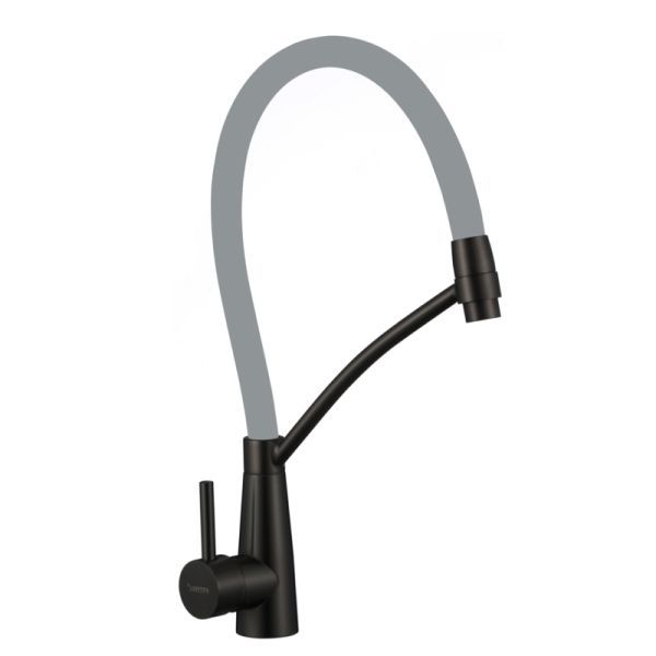 Смеситель для кухни с гибким изливом Fmark FS8255H-04, черный