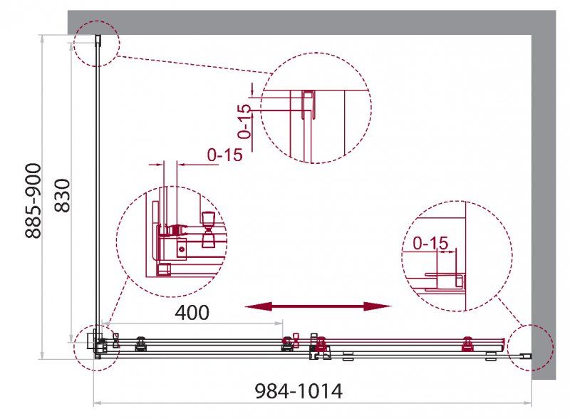 Душевой уголок BelBagno ACQUA-AH-1-110/100-C-Cr ACQUA-AH-1-110/100-C-Cr BelBagno