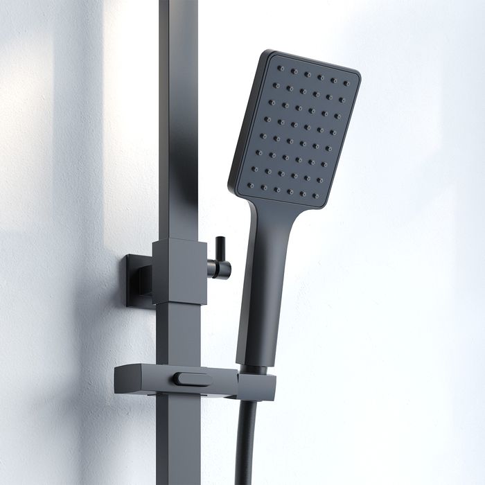 Смеситель с верхним душем черный IDDIS Bild (BILBL1Fi06), артикул BILBL1Fi06