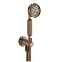 GESSI VENTI20 Комплект для душа с ручным душем, шлангом 1500 мм., держателем с подводом воды, цвет Copper Brushed PVD