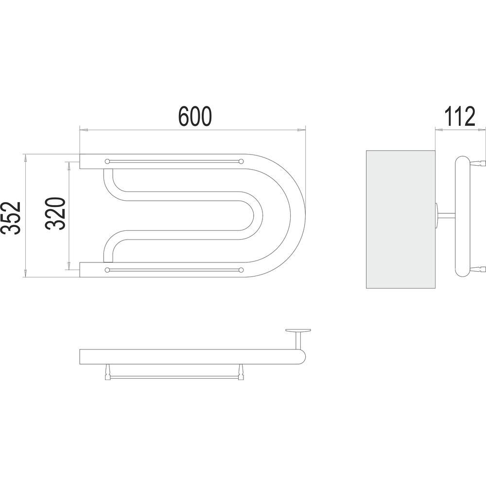 Полотенцесушитель водяной Terminus Фокстрот (1") БШ 32х60